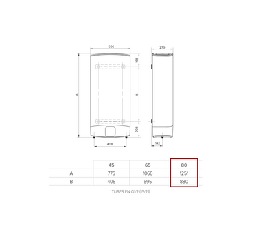 ARISTON Chauffe-eau électrique Velis EVO blanc 80l