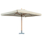 PARASOL CARRE EN TOILE ACRYLIQUE 2x2 M AVEC ARMATURE EN BOIS