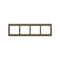 INGELEC Plaque interrupteur quadruple horizontale Cappuccino