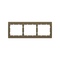 INGELEC Jade Plaque interrupteur triple horizontale Cappucino