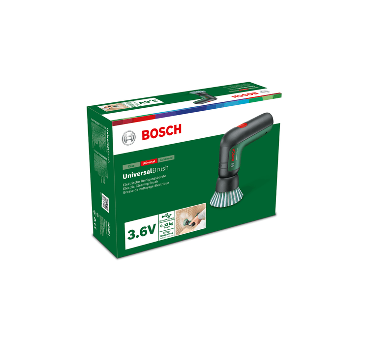 Bosch – brosse de nettoyage électrique sans fil 3.6 V, universel
